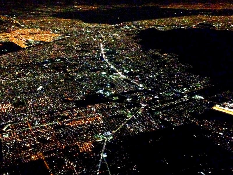 Ausblick auf Mexiko City bei Nacht