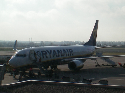 Eine Ryanair-Maschine im polnischen Danzig