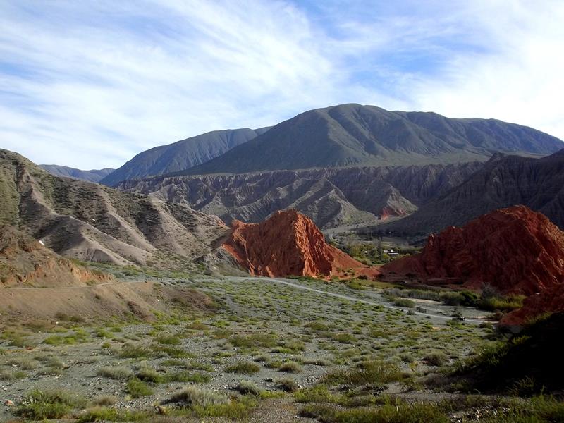 Der Montana de siete colores in Purmamarca, übersetzt der Berg mit 7 Farben