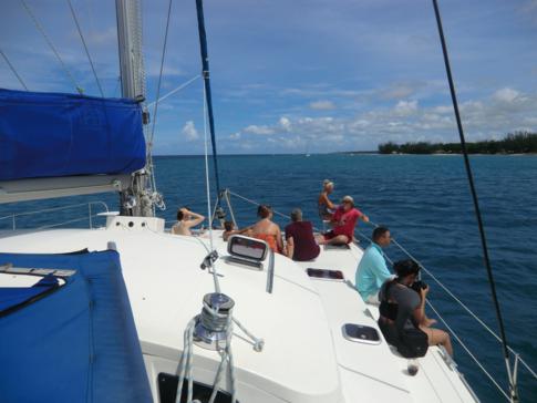 Katamaran "Good Times" vor der Westküste von Barbados