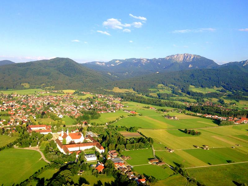 Flug mit dem Segelflugzeug in Benediktbeuern in Oberbayern