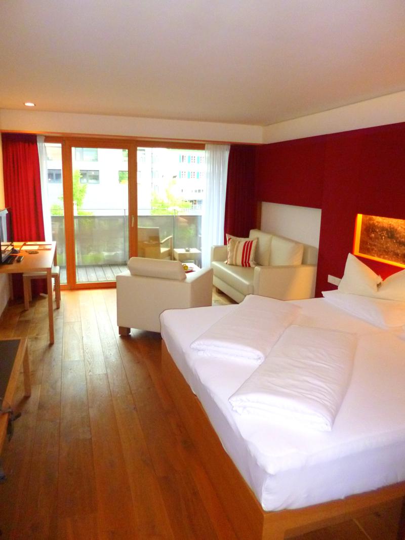 Unser Doppelzimmer im Sonne Lifestyle Resort in Mellau im Bregenzerwald