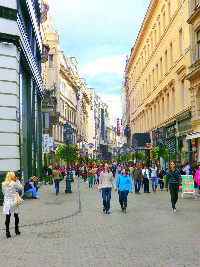Fußgängerzonen und Einkaufspassagen in Budapest