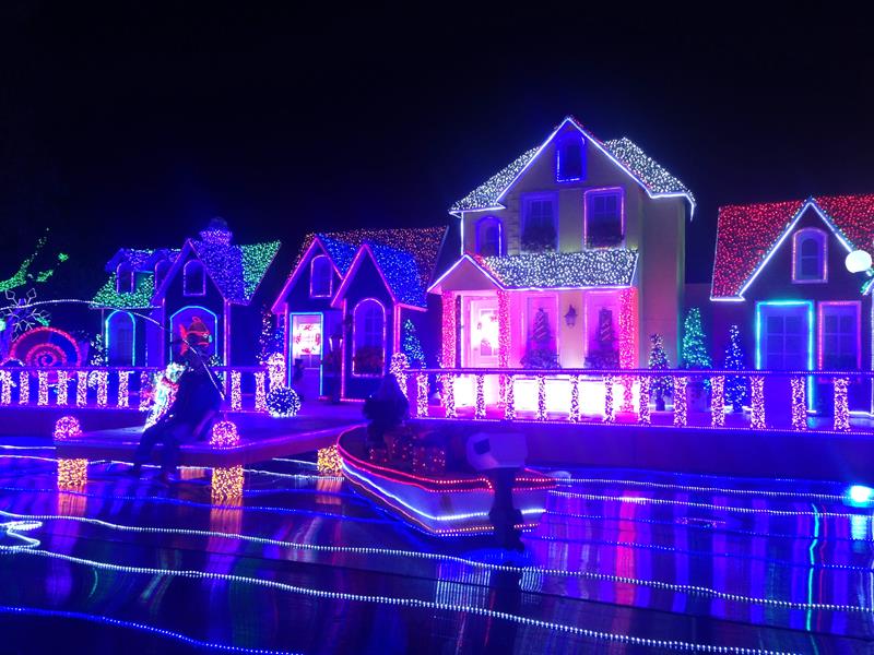 Der Lichterpark Parque de las Luces zur Weihnachtszeit in Santo Domingo