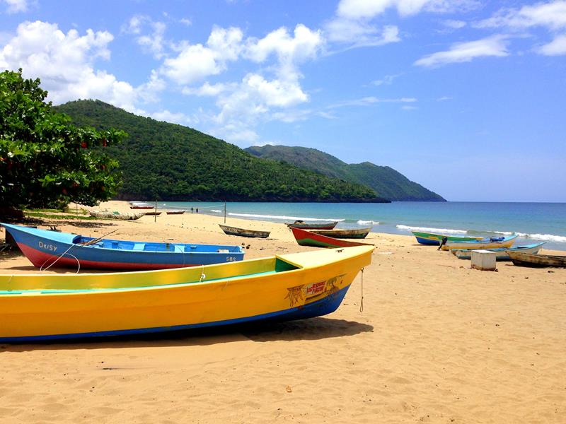 Der Playa El Valle auf der Halbinsel Samana in der Dominikanischen Republik