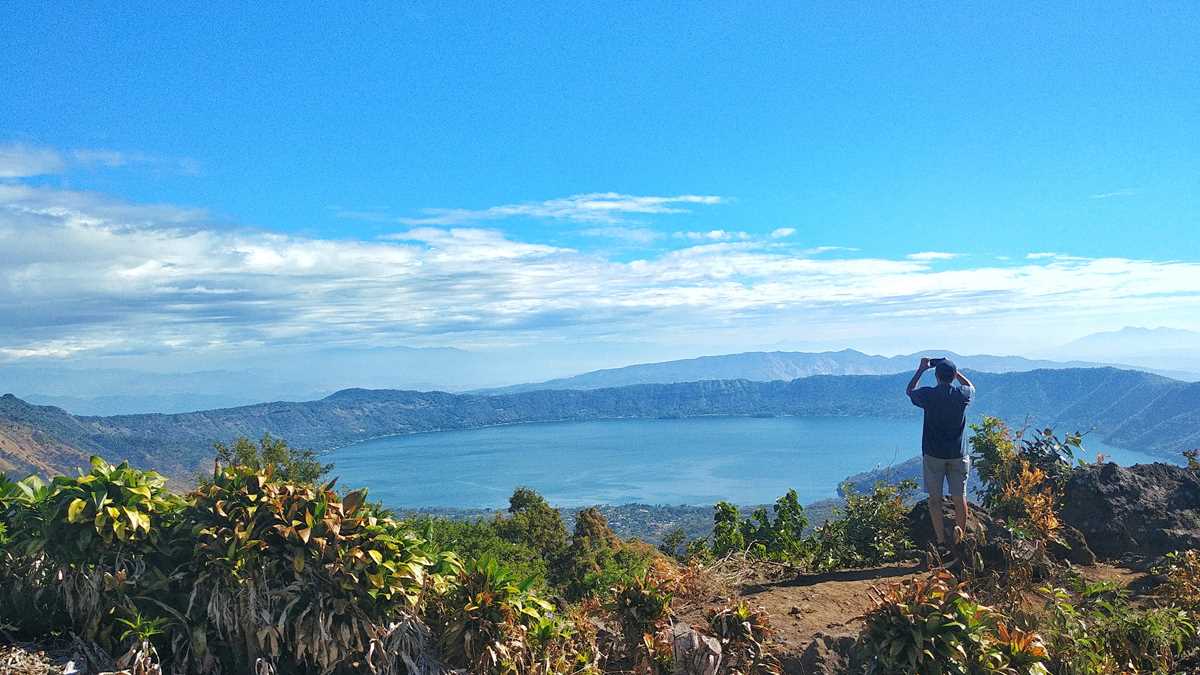 View of Lago Coatepeque in El Salvador close to Santa Ana