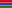 Die Flagge von Gambia