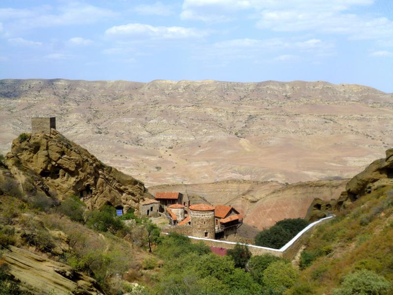 Wahnsinnig tolle Szenerie am Kloster von David Gareja an der Grenze zu Aserbaidschan