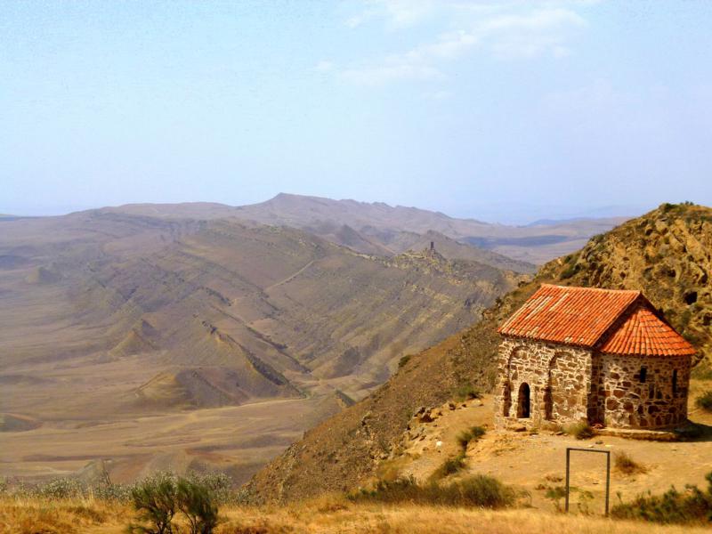 Wahnsinnig tolle Szenerie am Kloster von David Gareja an der Grenze zu Aserbaidschan