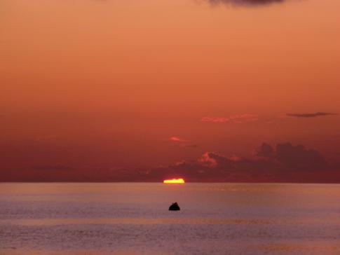 Sonnenuntergang nach dem Hash an der Grand Mal Bay in Grenada