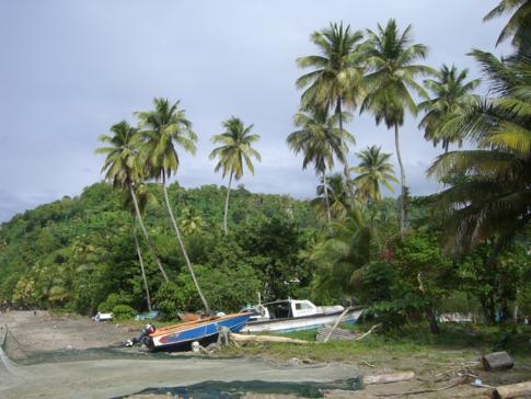 Die Duquesne Bay zwischen Victoria und Sauteurs im Norden von Grenada
