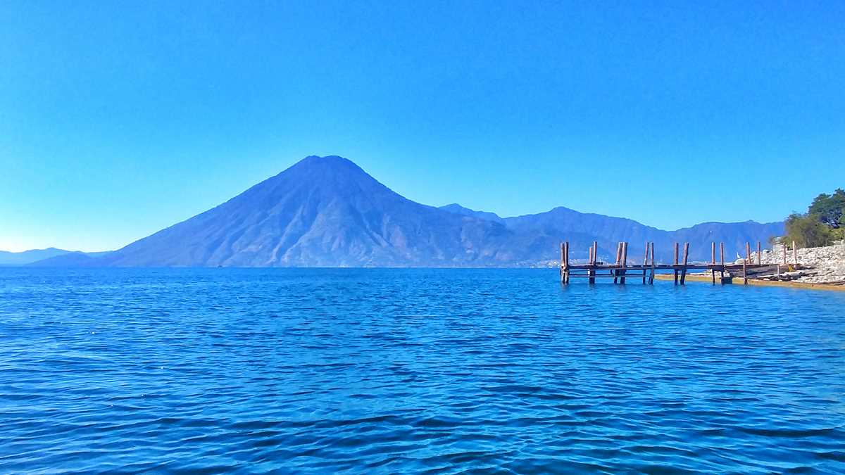 Der Vulkan San Pedro, beeindruckendster Vulkan rund um den Atitlan-See