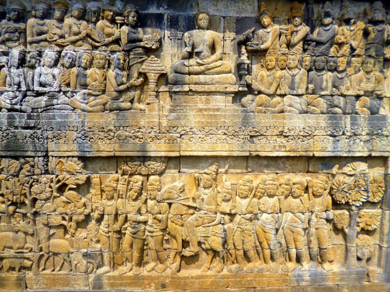 Borobodur - einer der beeindruckenden Unesco-Tempel nahe Yogyakarta
