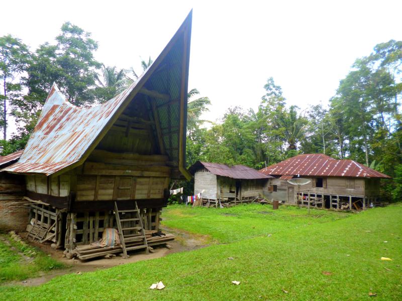Traditionelle Batakhäuser am Tobasee auf Sumatra