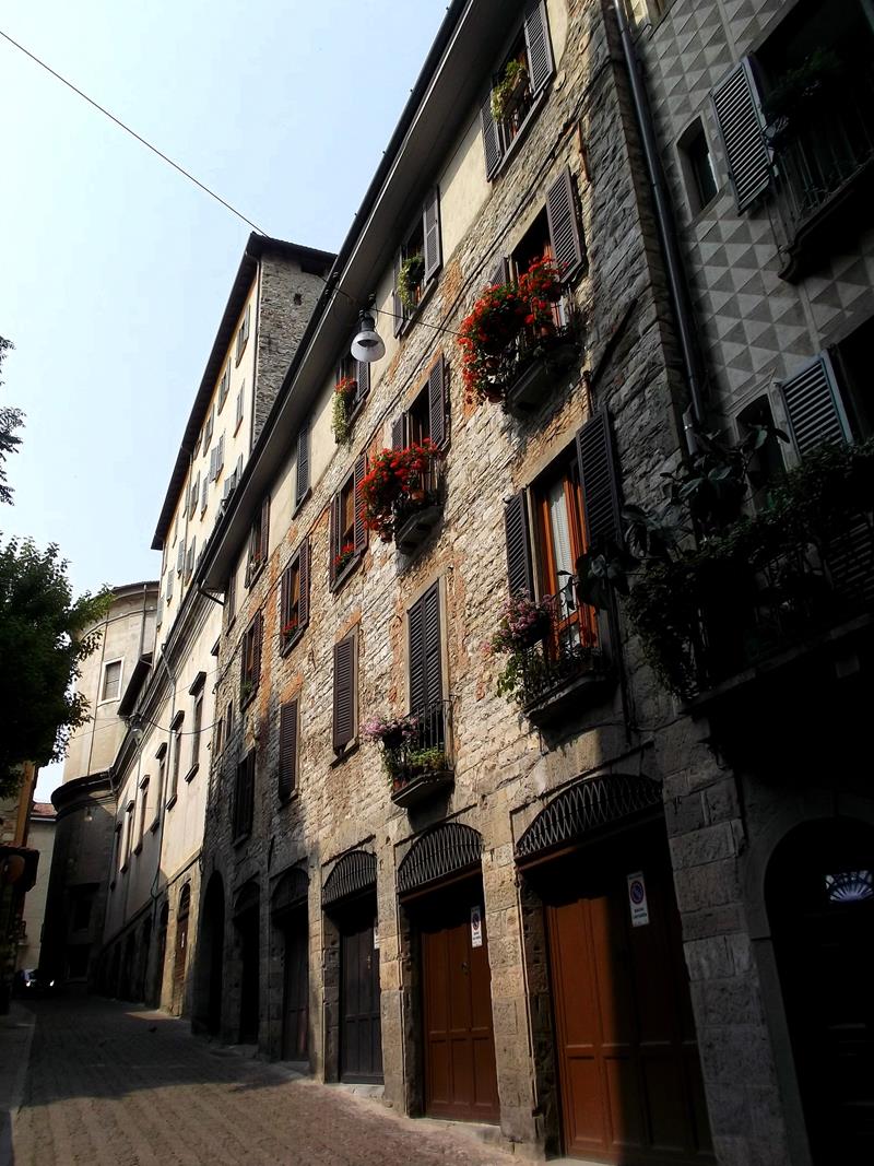 Die hübsche Altstadt und Oberstadt - Citta Alta - von Bergamo