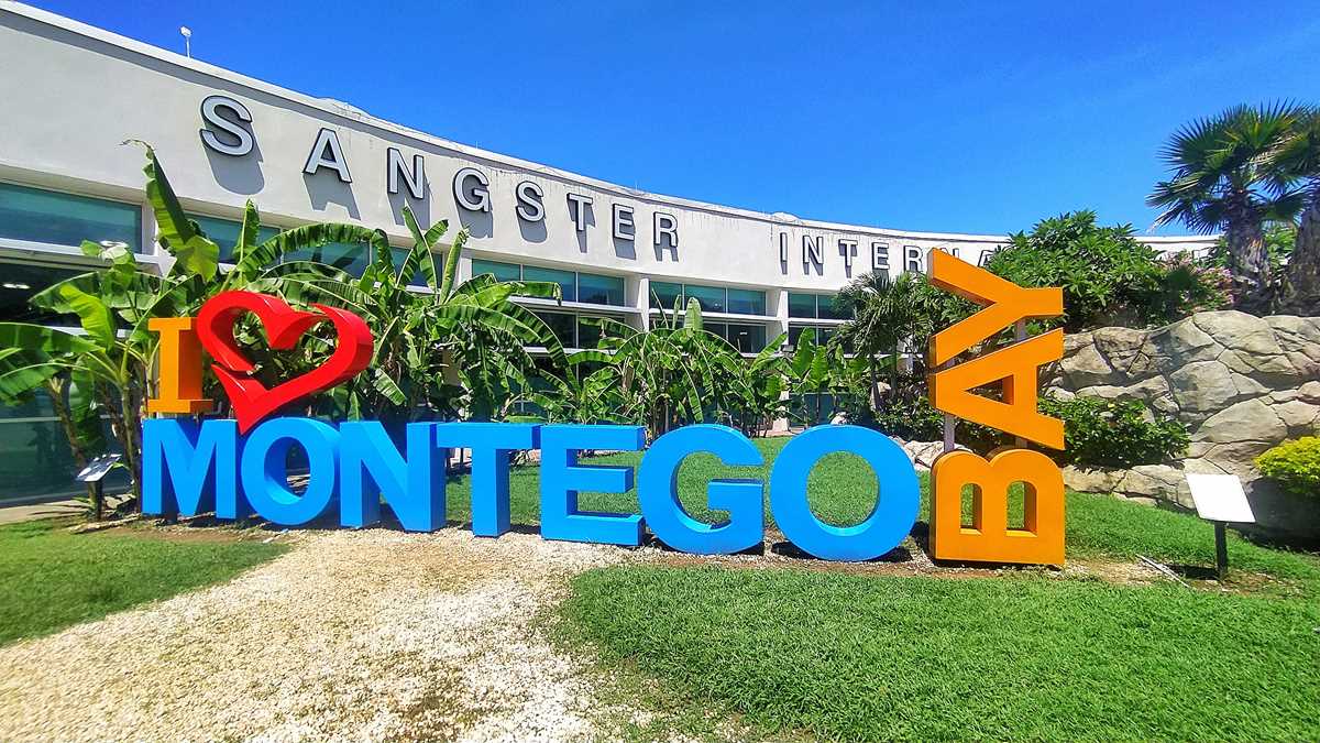 Der Flughafen Sangster International Airport in Montego Bay, Jamaika