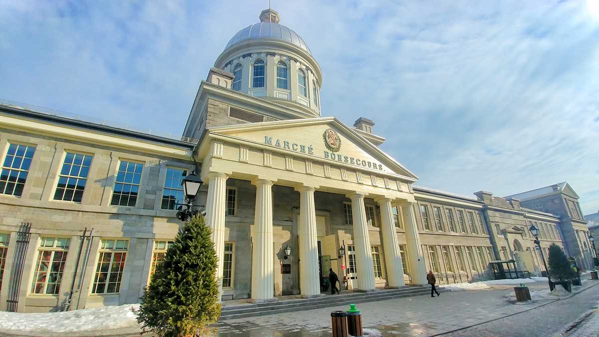TheOld Market Bonsecours in the historic old town of Montreal