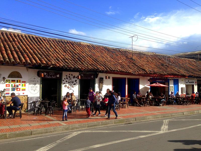 Der hübsche Ortskern von Zipaquira im Norden von Bogotá