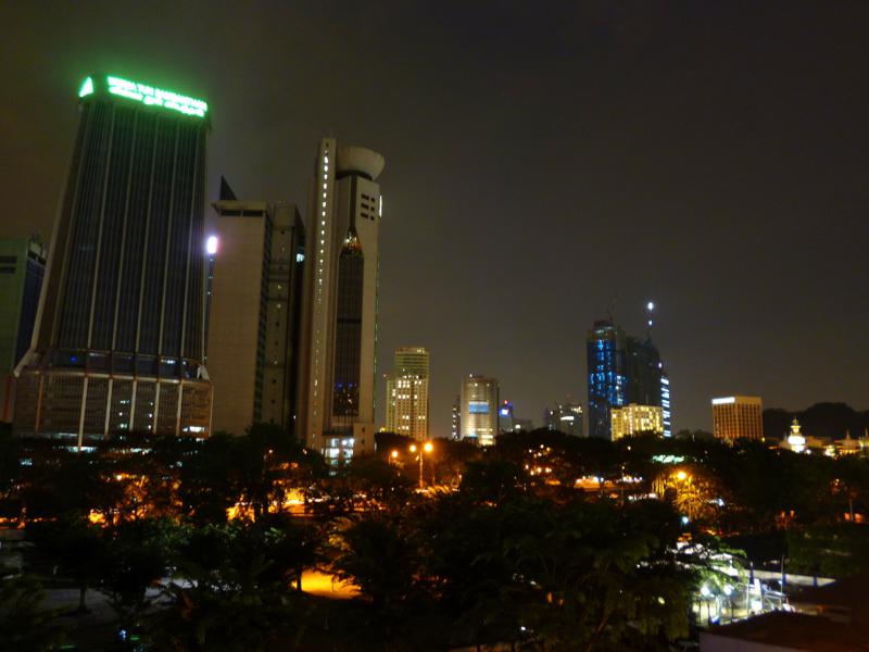 Blick vom Hostel The Traveller Hub auf Kuala Lumpur