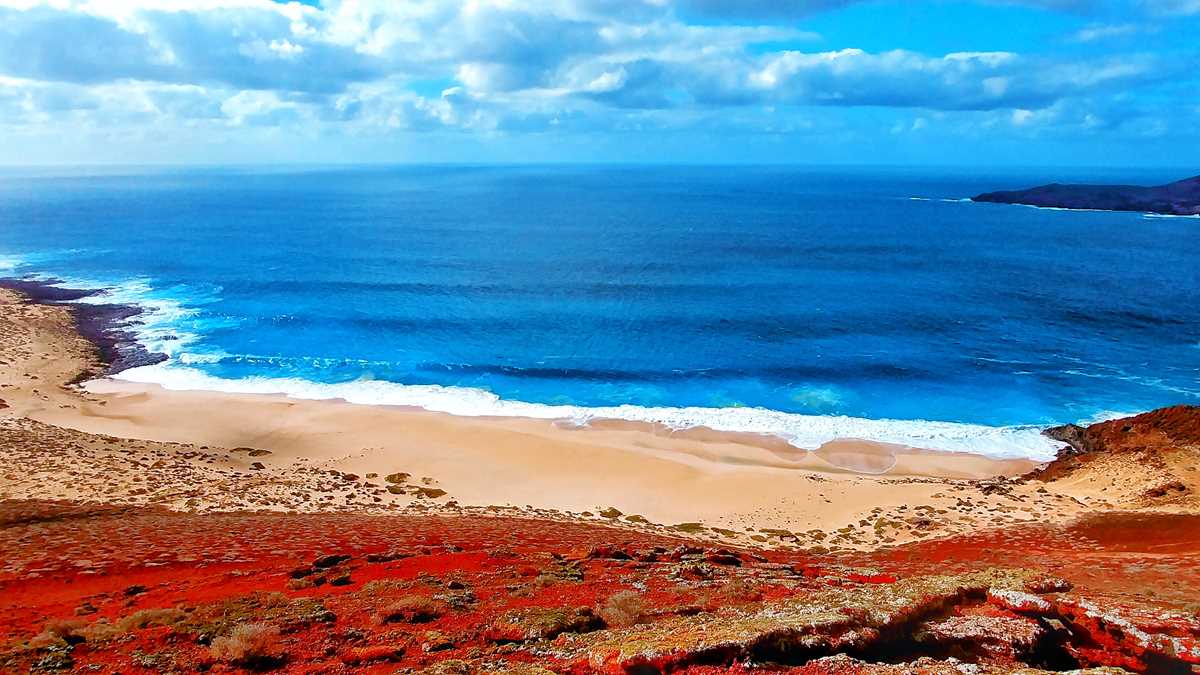 Der Strand Playa de las Conchas auf der Insel La Graciosa