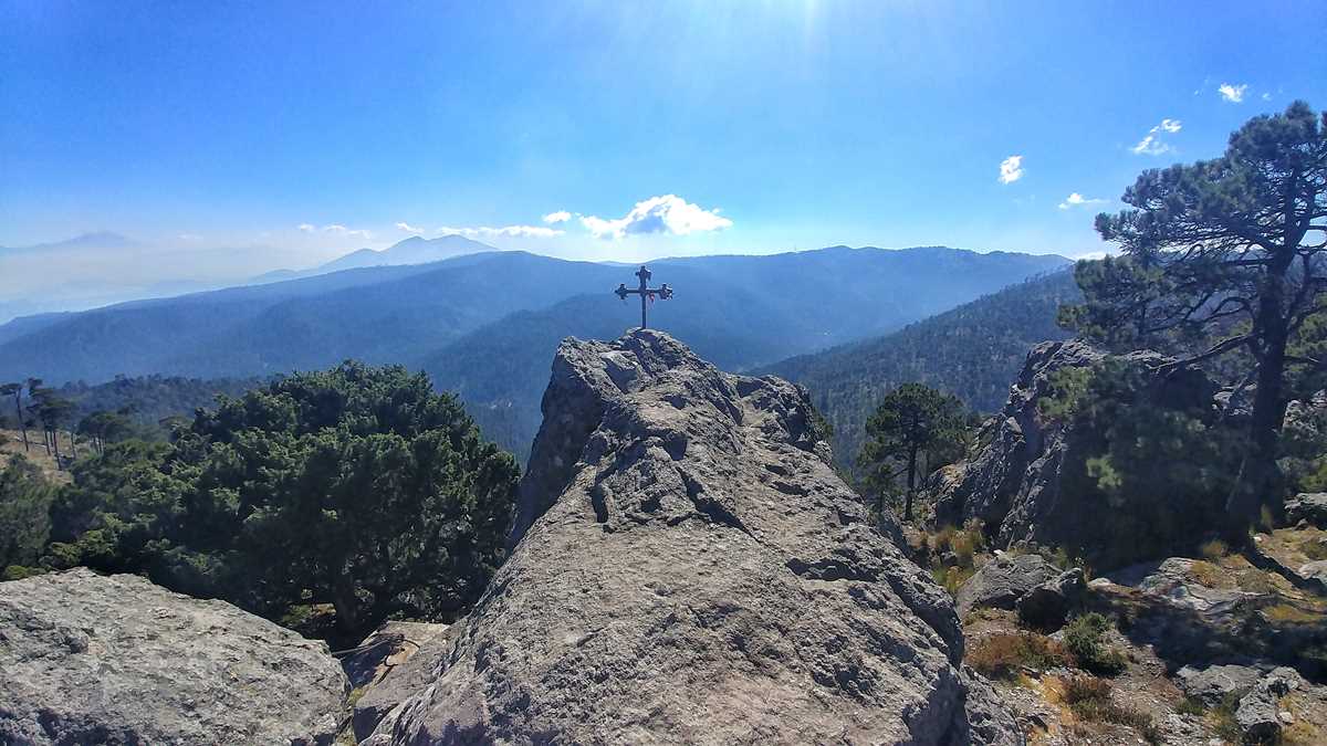 Traumhafter Ausblick von 3700 Meter vom Cerro San Miguel nahe Mexiko-Stadt