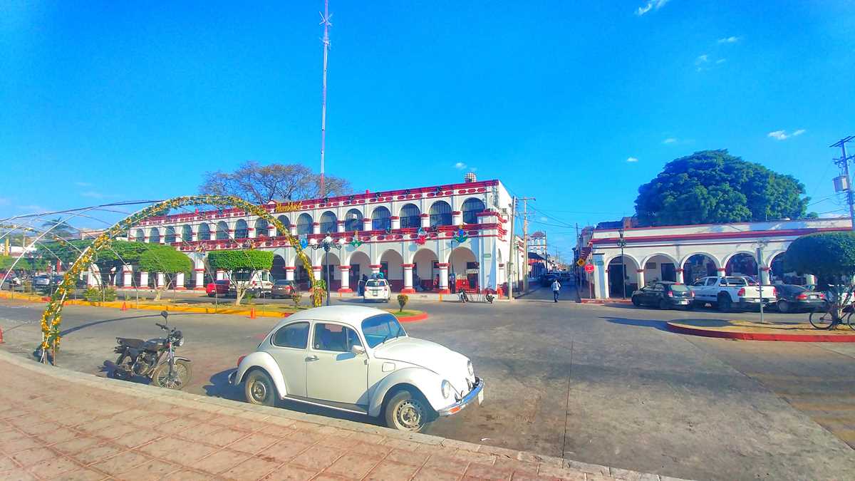 Der zentrale Platz, Plaza Central, in Chiapa de Corzo