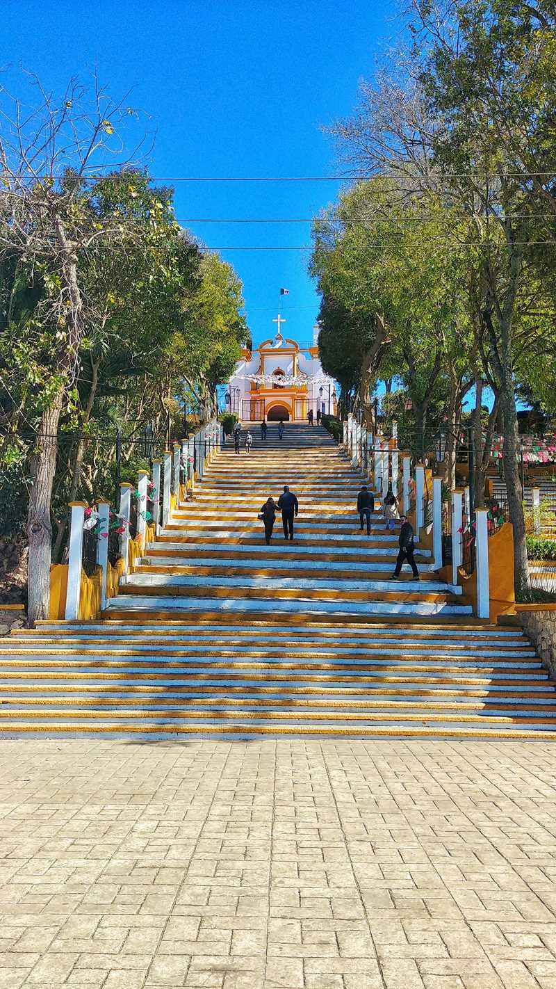 Fußweg zur Kirche Guadelupe in San Cristobal de las Casas in Chiapas, Mexiko