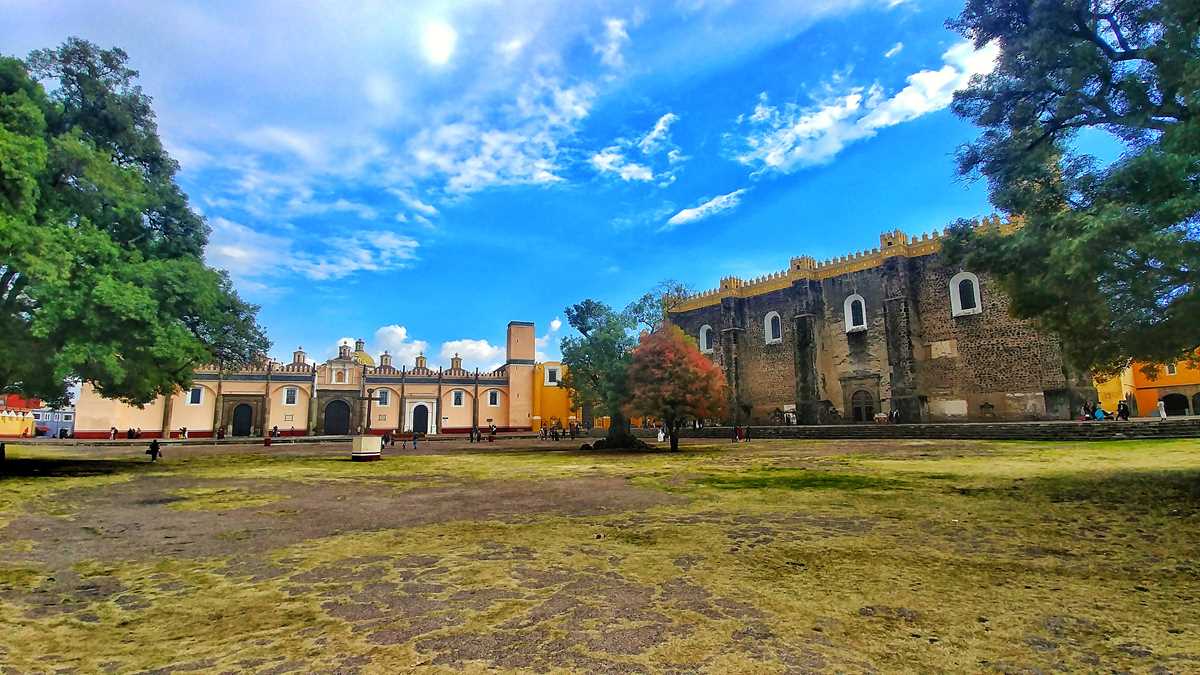 Das historische Zentrum von Cholula nahe Puebla