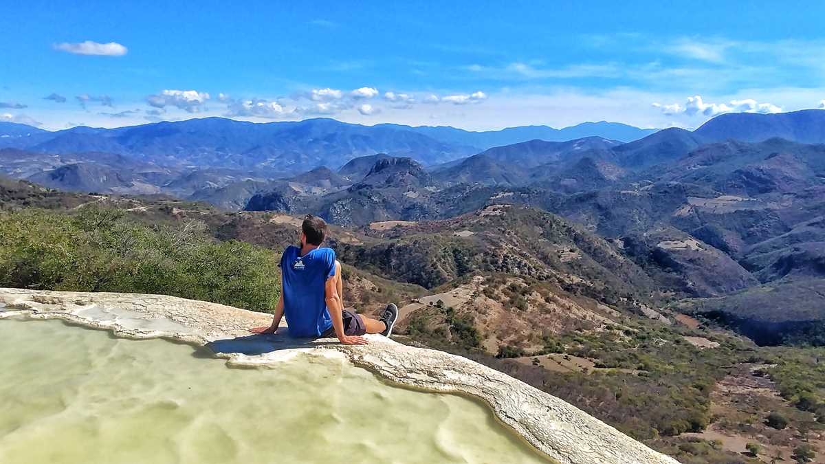 Die beeindruckende Felsformation von Hierve El Agua nahe Oaxaca