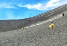 Das Volcano Boarding am Cerro Negro in Leon, Nicaragua
