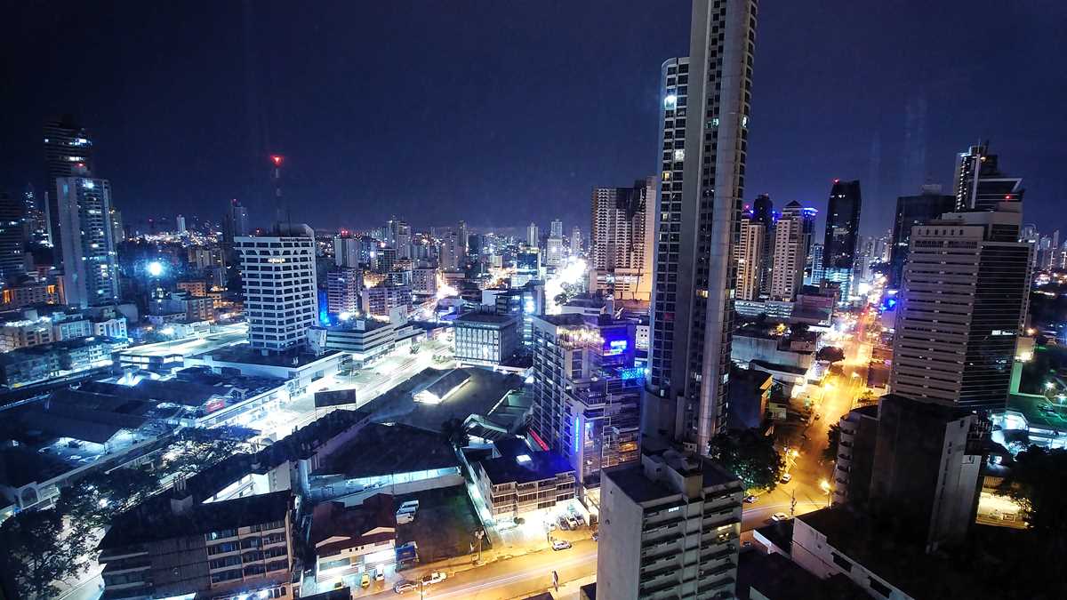 Blick vom Eurostars Panama City auf die Skyline von Panama-Stadt