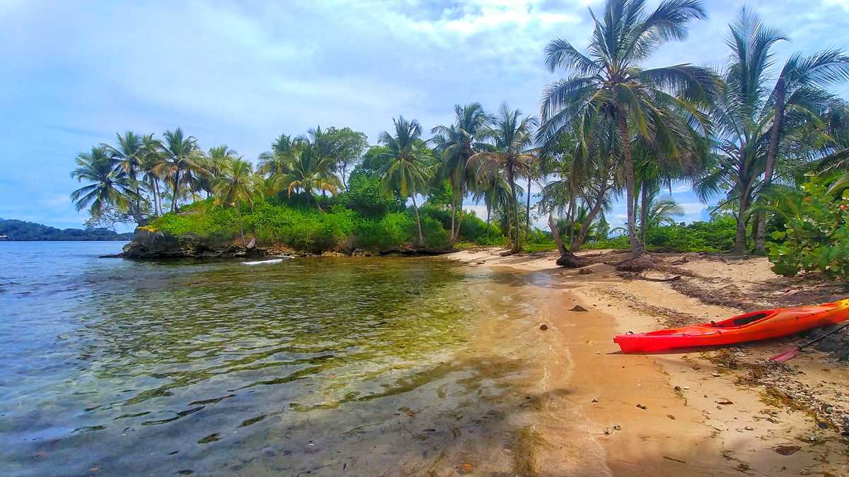 Die Isla Caranero während einer Kayak-Tour durch das Bocas del Toro Archipel
