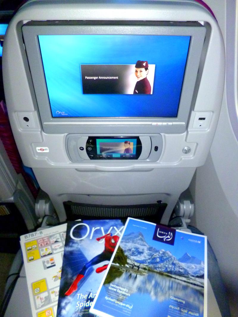 Die Boeing 787-800 von Qatar Airways - der Dreamliner auf dem Weg nach Dubai
