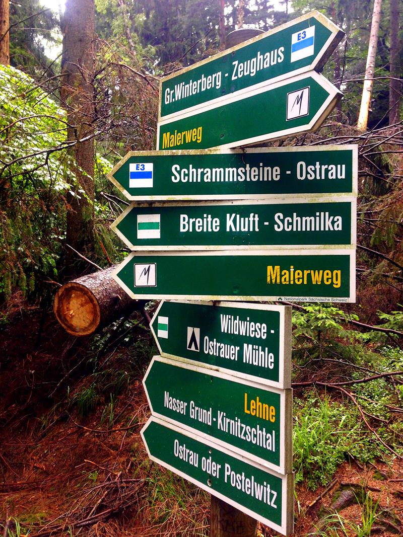Der Weg durch den Nationalpark Sächsische Schweiz vom Carolafelsen zur Schrammsteinaussicht - inkl. einem Abschnitt auf dem Malerweg