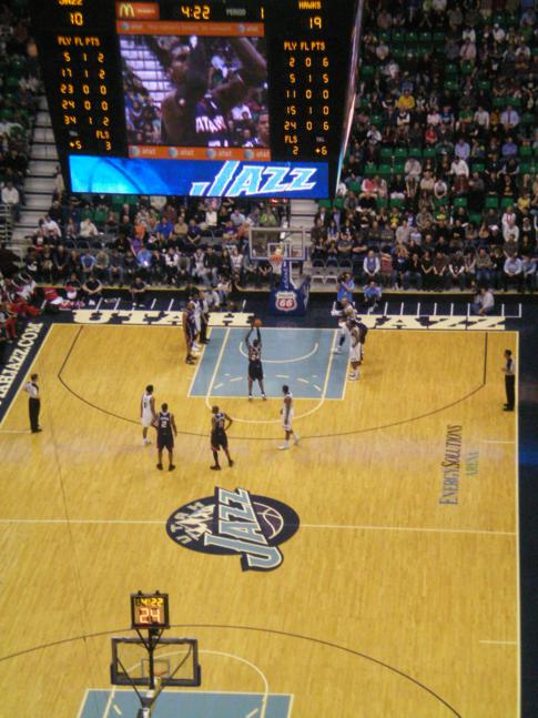 Heimspiel der Utah Jazz in der NBA gegen die Atlanta Hawks in der Energy Solutions Arena