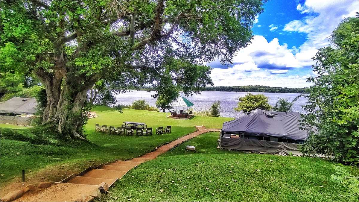 Das beeindruckende Safari-Camp am Lower Zambezi River, das Village Fig River Camp in Sambia