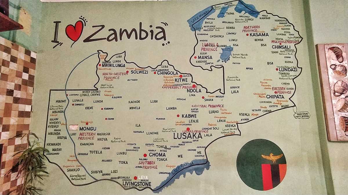 Karte von Sambia