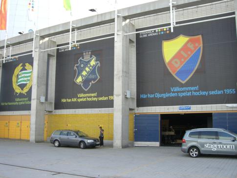 Der Globen, Austragungsort für die wichtigsten Eishockey-Spiele in Stockholm
