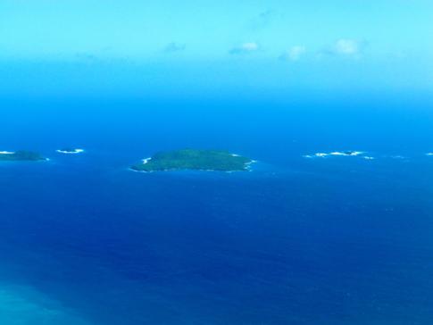 Fantastische Ausblick während des Fluges mit SVG Air von Carriacou nach Grenada