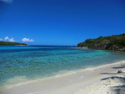Die Insel Petit Bateau, Teil der Tobago Cays und der Grenadinen