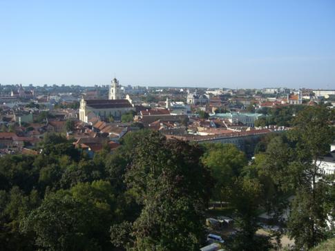 Blick vom Gediminas-Hügel auf Vilnius